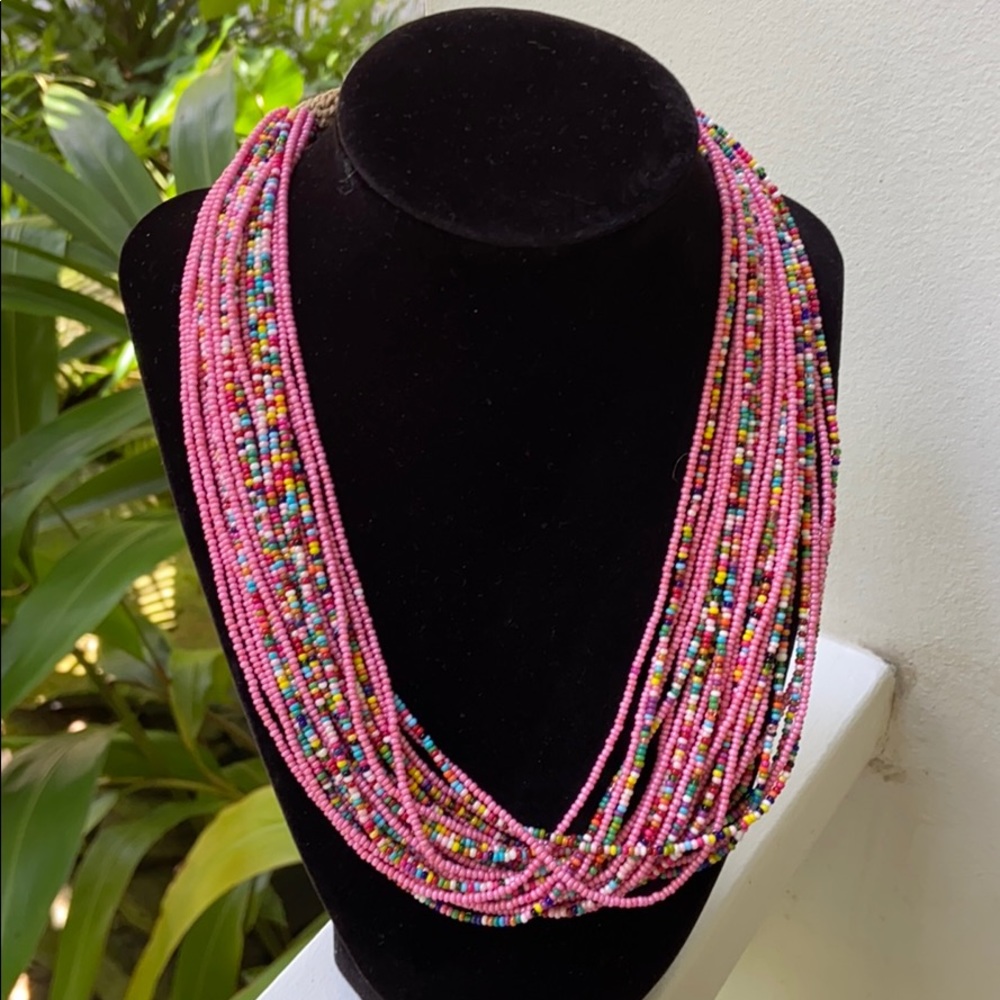 Multi-Strand Seed Bead Necklace